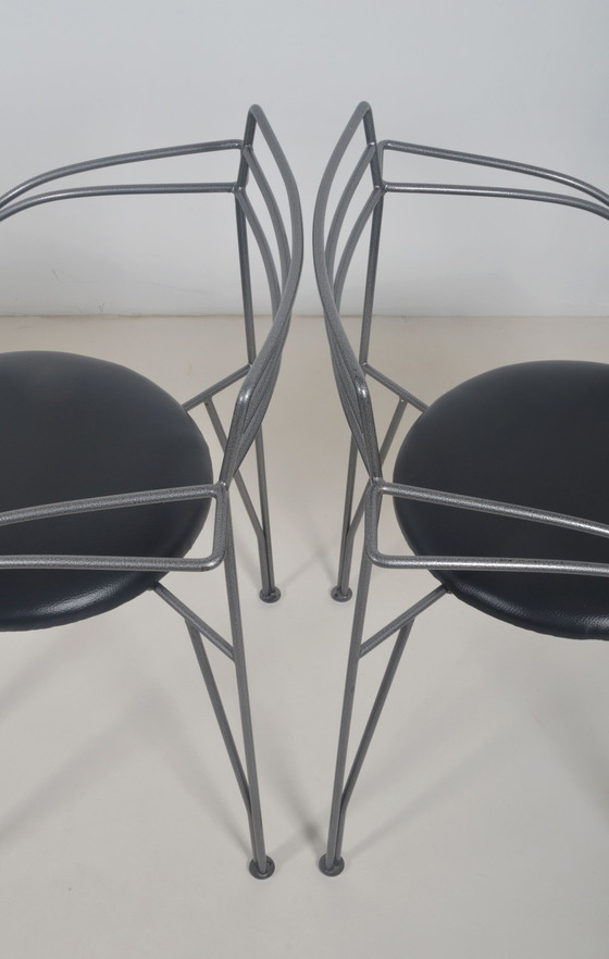 Image 1 of 4 Chaises 'Lune d'Argent' conçues par Pascal Mourgue pour Fermob, 1985