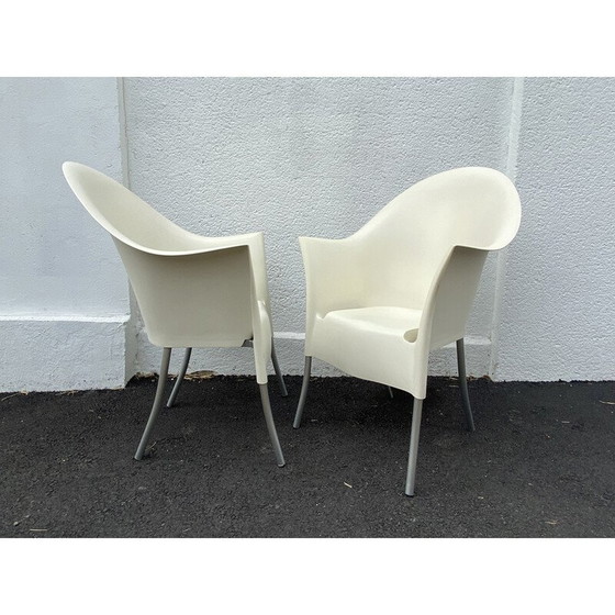 Image 1 of Pair of vintage Lord Yo armchairs in aluminium and polypropylene by Philippe Starck for Driade, 1990