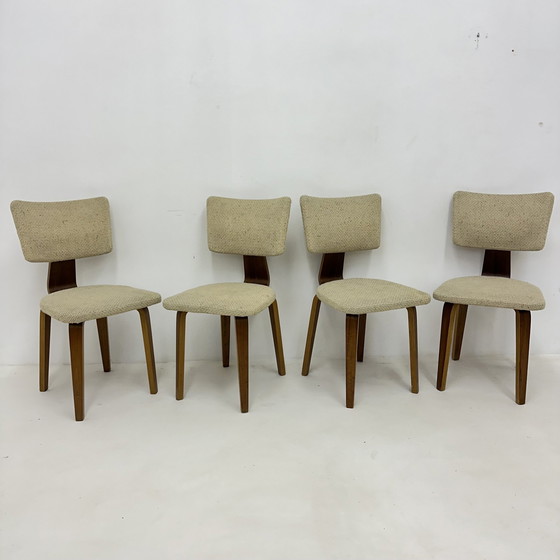 Image 1 of Set di 4 sedie da pranzo Cor Alons in compensato, stile Mid-Century Modern, design olandese, anni &#39;60