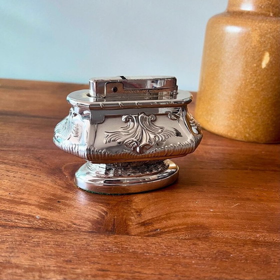 Image 1 of Vintage silver-plated table lighter for Silver Match, France
