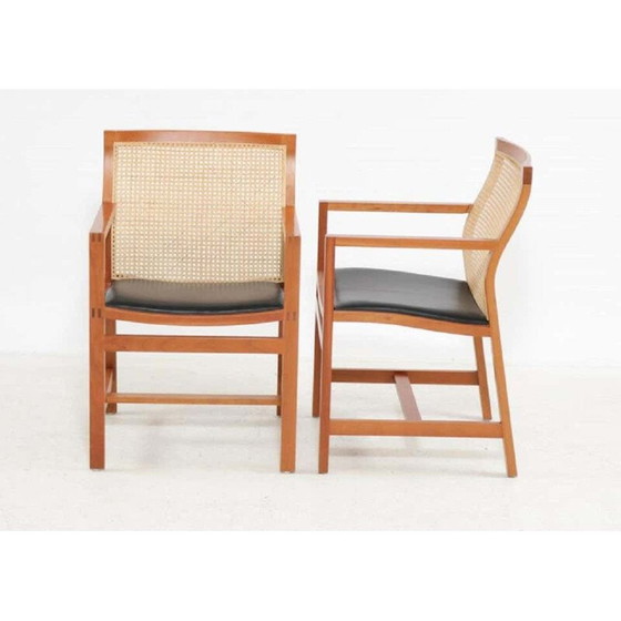 Image 1 of Set di 5 sedie King vintage in legno di ciliegio di Rud Thygesen e Johnny Sorensen, 1980