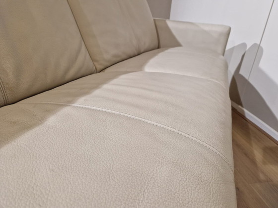 Image 1 of Leolux Farolito 2.5 seater Sofa Cream Leather Hugo de Ruiter