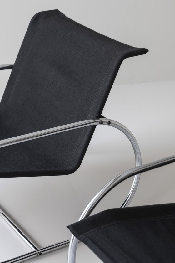 Image 1 of Set Of Two Cantilever Easy Chairs Dating From The 1980S. 