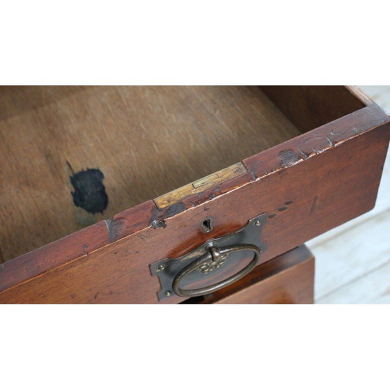 Image 1 of Vintage mahogany writing desk with 5 drawers, 1900