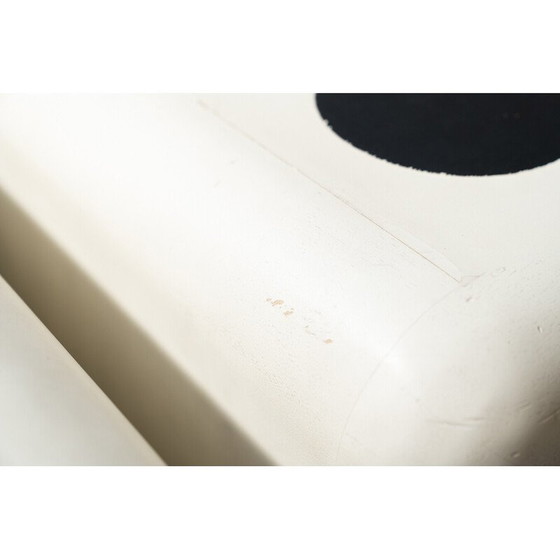 Image 1 of Vintage beech plywood dice cube with wheels and two drawers, 1980