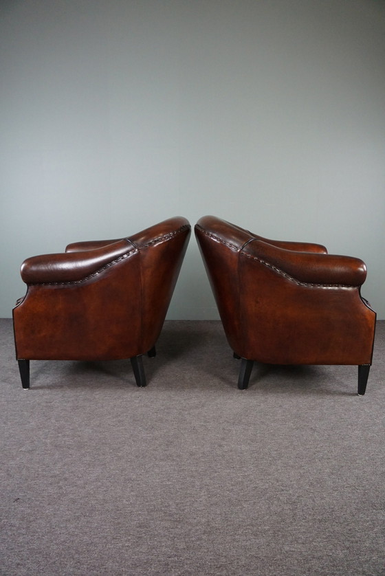 Image 1 of 2x classic club armchairs