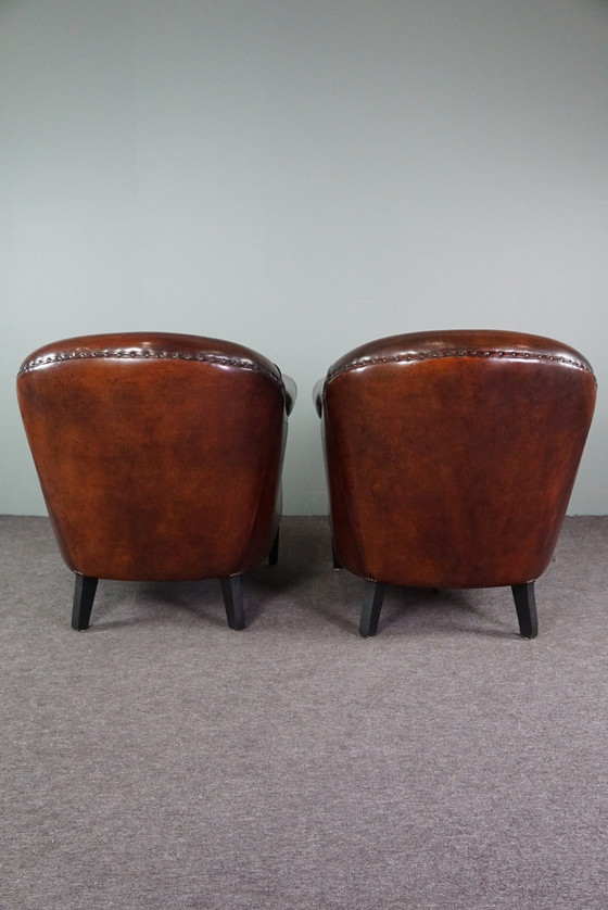 Image 1 of 2x classic club armchairs