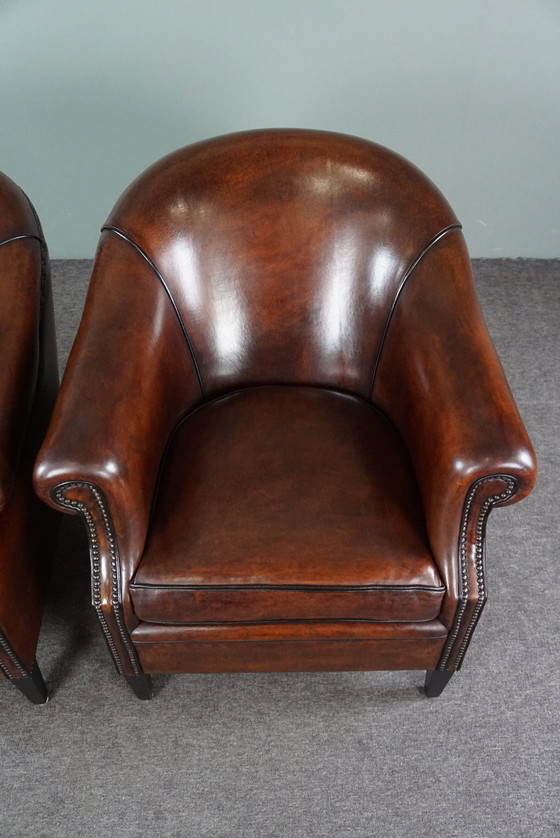 Image 1 of 2x classic club armchairs