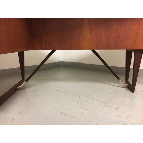 Image 1 of Vintage teak boomerang desk by Peter Lovig Nielsen for Hedensted Møbelfabrik, Denmark 1968