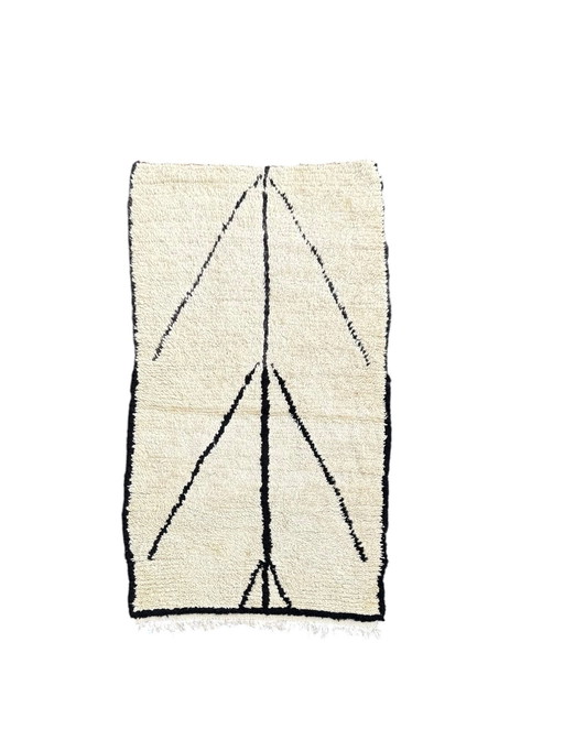 Vintage Moroccan Beni Ouarain Rug 110X200 Cm