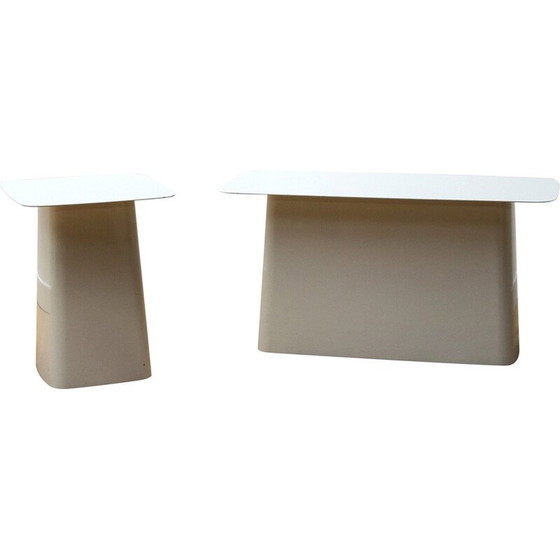 Image 1 of Vintage side table in white tinted metal by Erwan and Ronan Bouroullec for Vitra