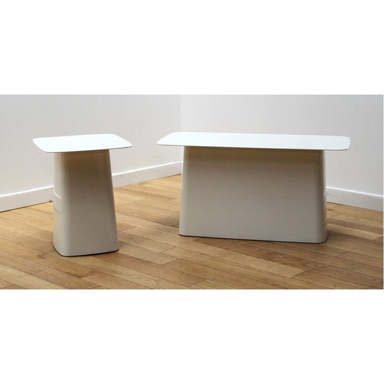 Image 1 of Vintage side table in white tinted metal by Erwan and Ronan Bouroullec for Vitra