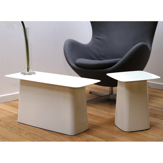Image 1 of Vintage side table in white tinted metal by Erwan and Ronan Bouroullec for Vitra