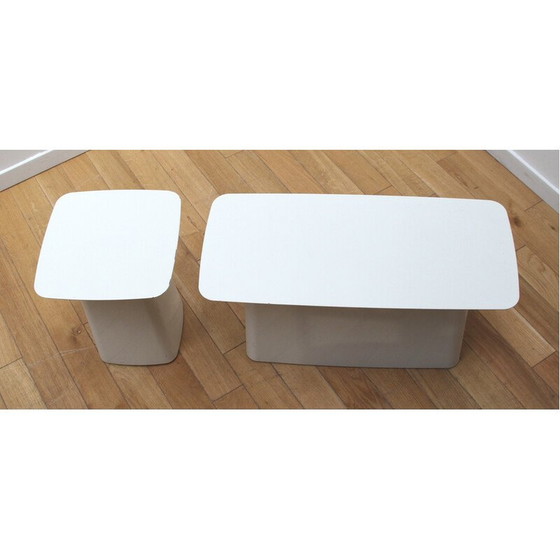 Image 1 of Vintage side table in white tinted metal by Erwan and Ronan Bouroullec for Vitra