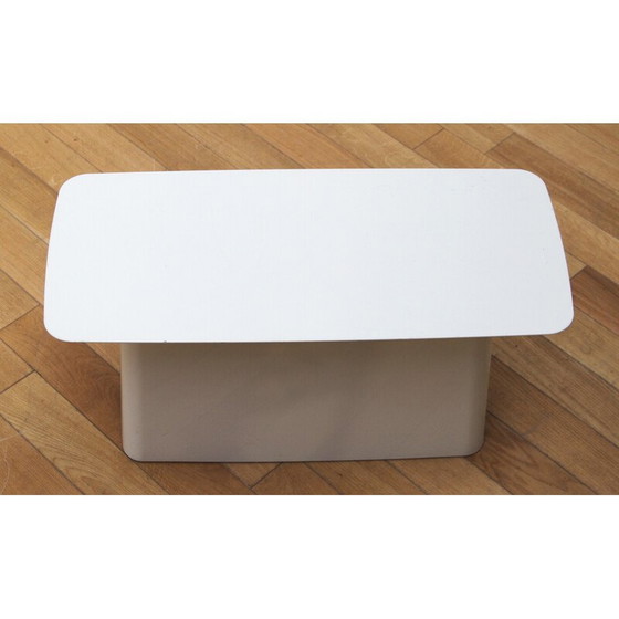Image 1 of Vintage side table in white tinted metal by Erwan and Ronan Bouroullec for Vitra