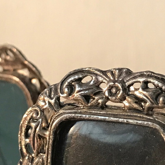 Image 1 of 2x Mini cornici per foto placcate in argento