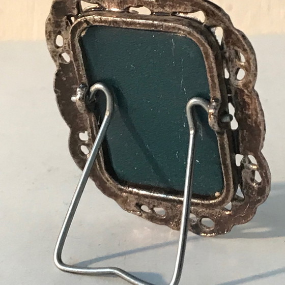 Image 1 of 2x Mini cornici per foto placcate in argento