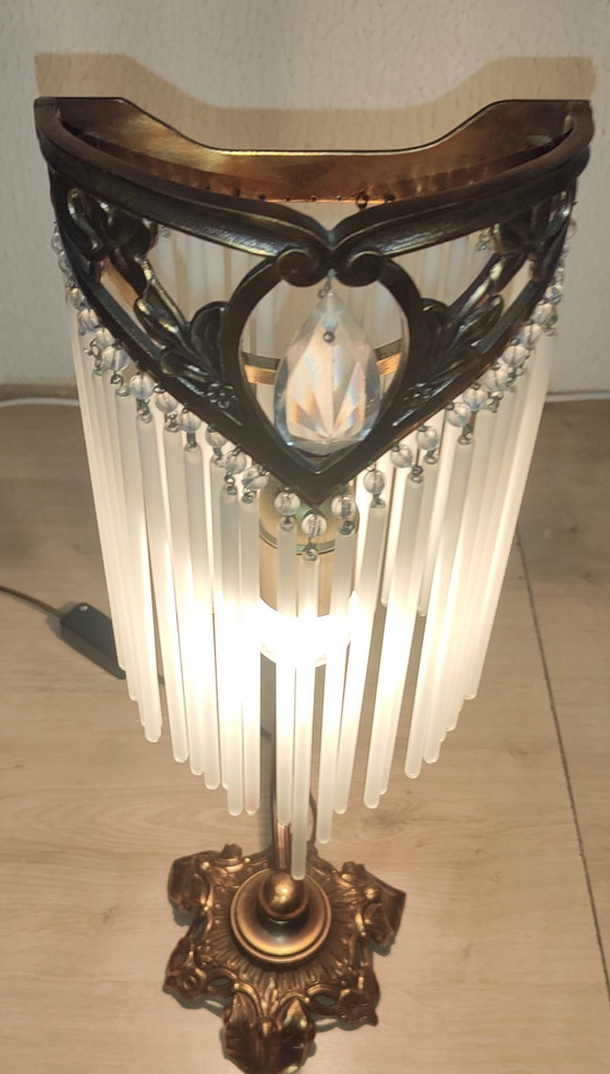 Image 1 of Art Nouveau Bronze Lamp in the Guimard Style