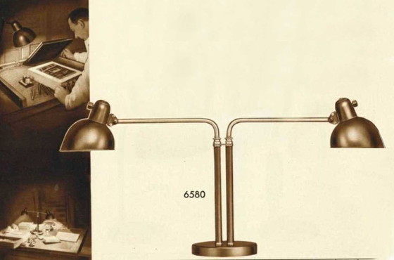 Image 1 of Kaiser Idell Model 6590 "Super" Table Lamp With Double Arm (Christian Dell)