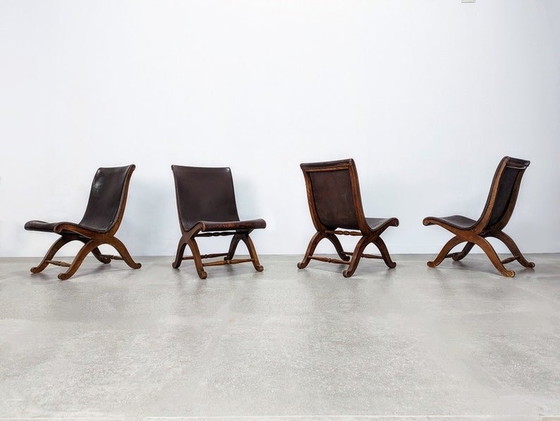 Image 1 of 4X Chairs By Pierre Lottier For Almazan 1950S