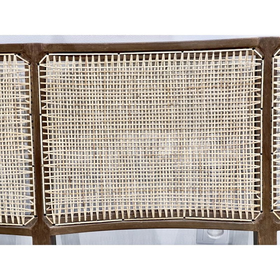 Image 1 of Chandigarh Vintage 3-seater sofa in teak and wickerwork
