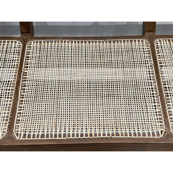 Image 1 of Chandigarh Vintage 3-seater sofa in teak and wickerwork