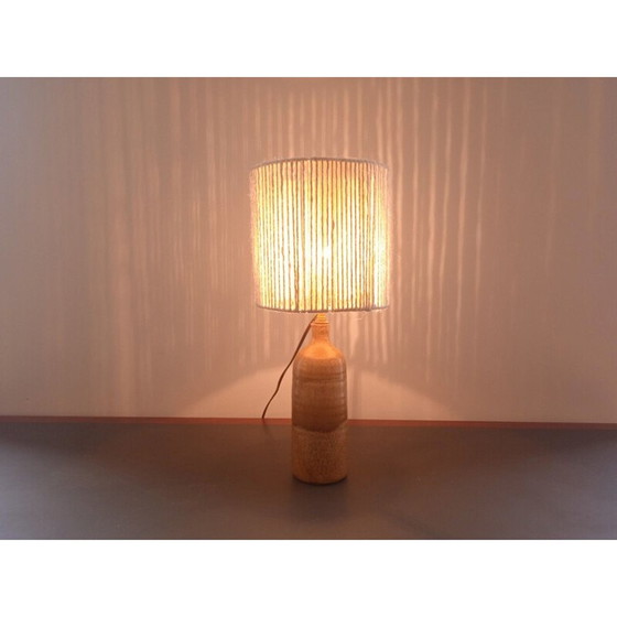 Image 1 of Vintage ceramic lamp with rope shade