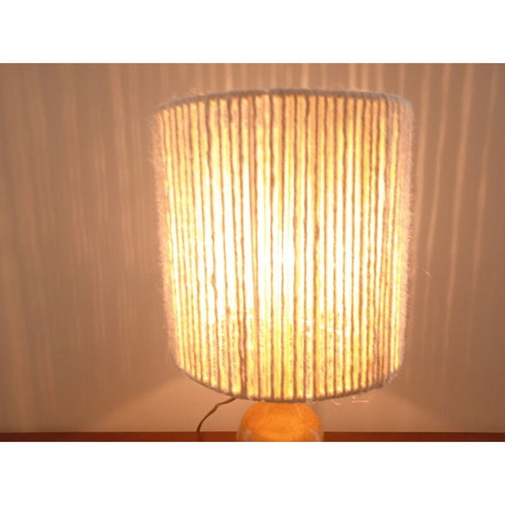 Image 1 of Vintage ceramic lamp with rope shade