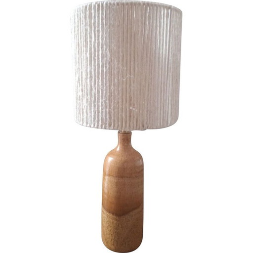 Vintage ceramic lamp with rope shade
