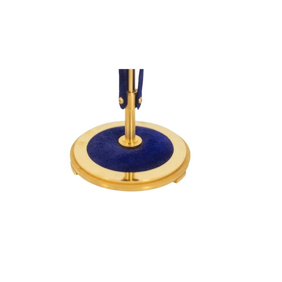 Image 1 of Vintage candlestick “La Pérouse II” in gilded brass and velvet, France