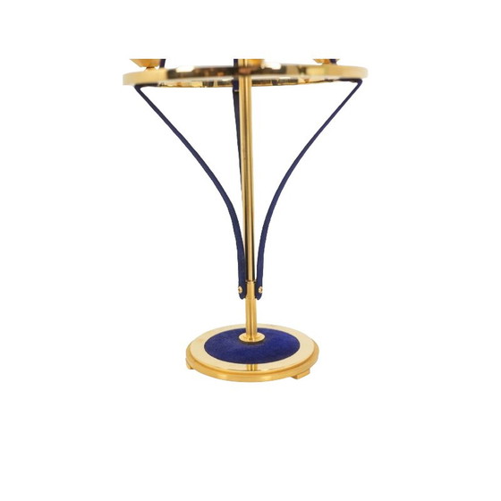 Image 1 of Vintage candlestick “La Pérouse II” in gilded brass and velvet, France