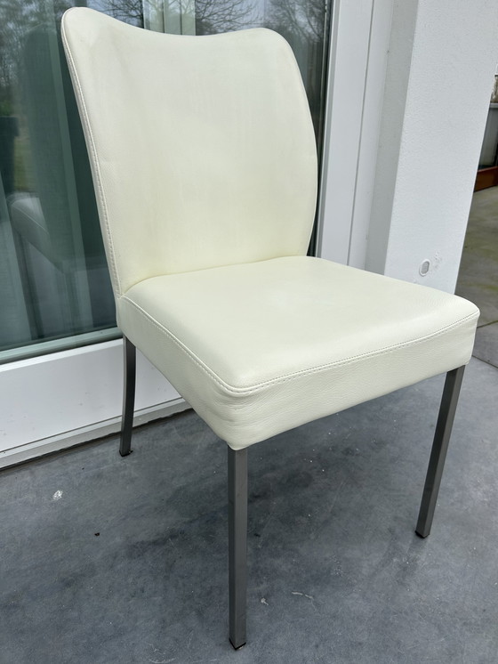 Image 1 of 6x Bert Plantagie leather chairs