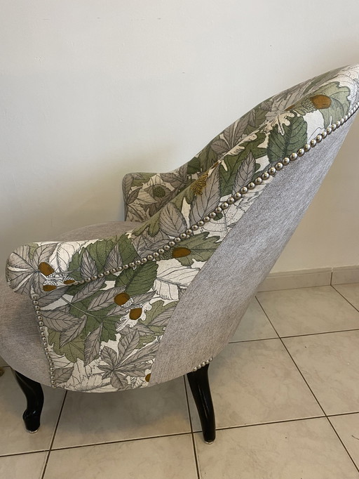 Antique Toad Armchair Completely Refurbished