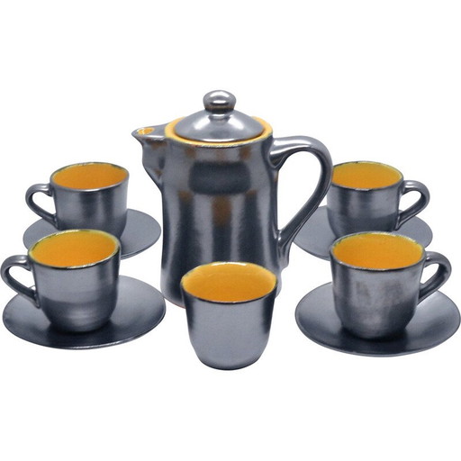 Vintage ceramic coffee service by Siegfried Gramann for Topferei Römhild, Germany 1960