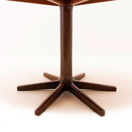 Image 1 of Danish mid century Yin-Yang teak extending dining table by Ole Gjerløv-Knudsen and Torben Lind