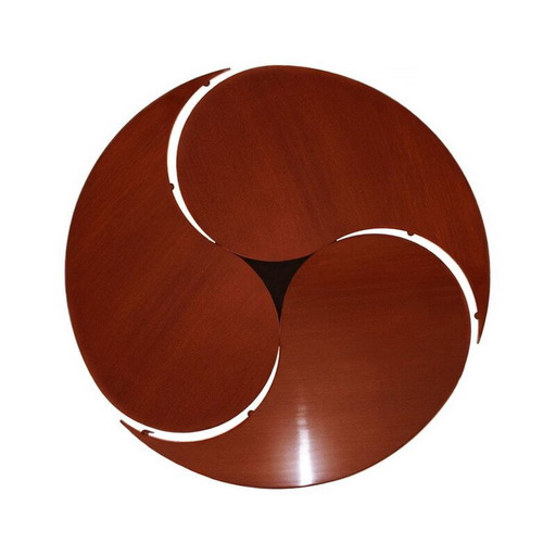 Danish mid century Yin-Yang teak extending dining table by Ole Gjerløv-Knudsen and Torben Lind