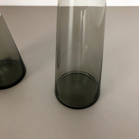 Image 1 of Vintage pair of 2 Turmalin Vases by Wilhelm Wagenfeld for WMF, Germany 1960s
