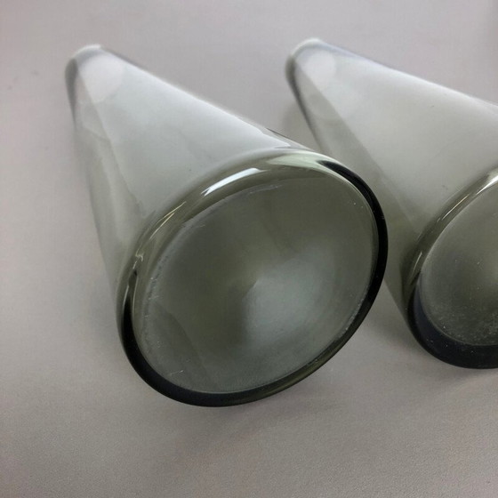 Image 1 of Vintage pair of 2 Turmalin Vases by Wilhelm Wagenfeld for WMF, Germany 1960s
