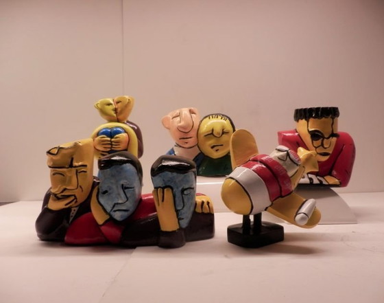 Image 1 of Herman Brood---Complete Set of 5 Resin Sculptures.