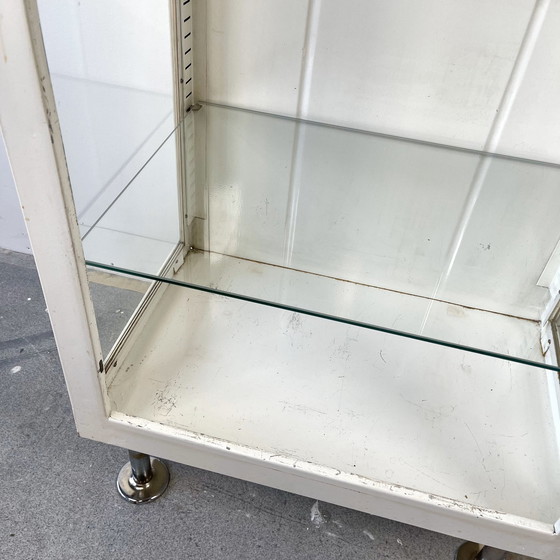 Image 1 of Steel Doctor Cabinet On Chrome Legs