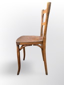 Beautiful Jugendstil / Art Nouveau chair (bistro chair type) with printed seat in the typical Jugendstil style.