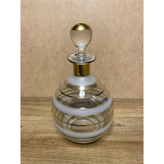 Image 1 of Vintage frosted glass liqueur set, 1960