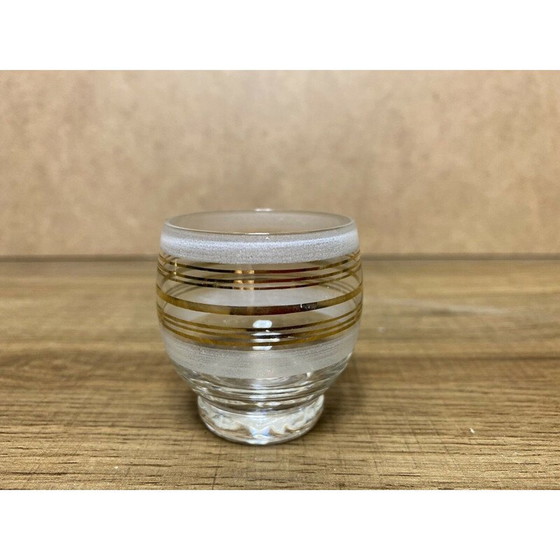 Image 1 of Vintage frosted glass liqueur set, 1960