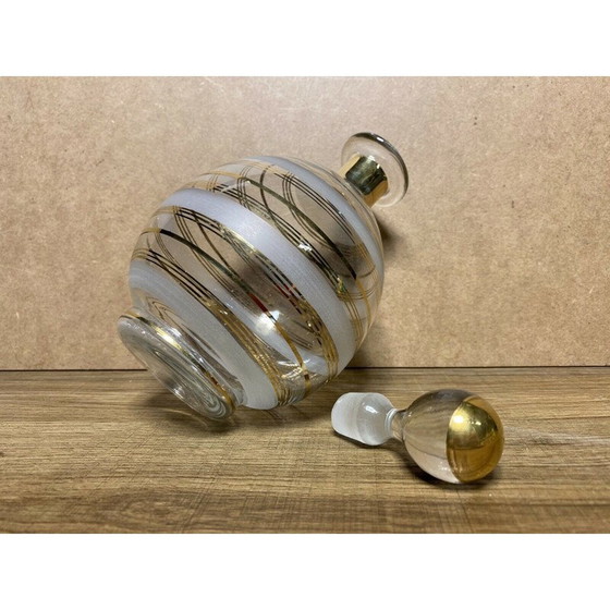 Image 1 of Vintage frosted glass liqueur set, 1960