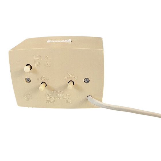 Image 1 of Vintage Jerger electric clock with beige plastic alarm clock, Germany 1970