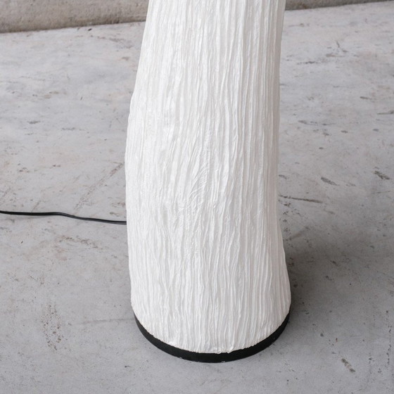 Image 1 of Contemporary vintage floor lamp with flowers in fabric and metal, Belgium