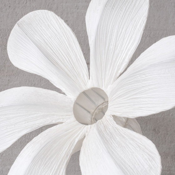 Image 1 of Contemporary vintage floor lamp with flowers in fabric and metal, Belgium