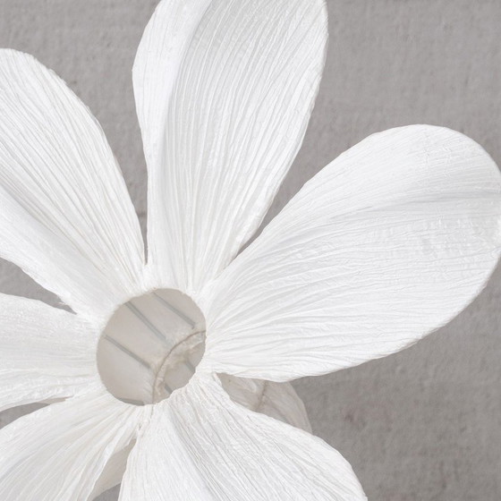 Image 1 of Contemporary vintage floor lamp with flowers in fabric and metal, Belgium