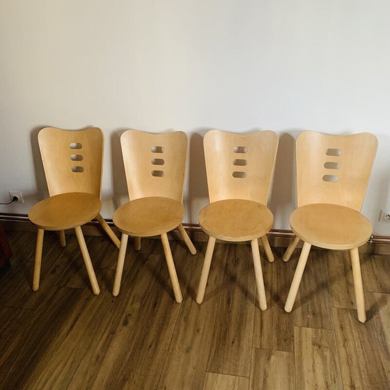 Image 1 of Set of 4 vintage chairs, 1990