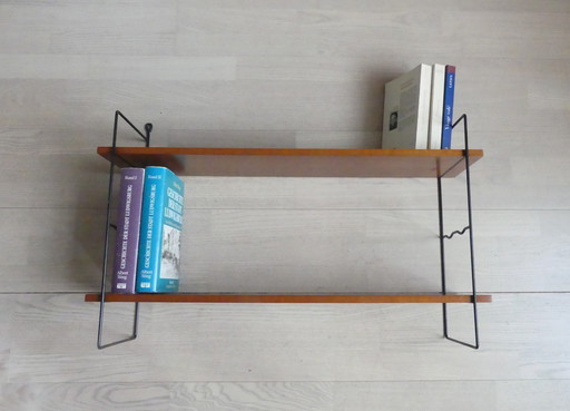 Bibliothèque vintage Étagère murale en noyer